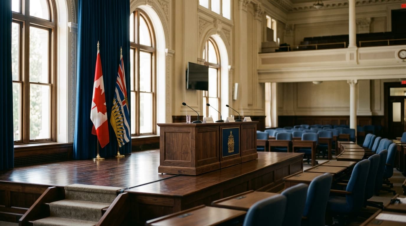 A keynote speaker presenting a strategic policy framework to audience members in a formal convention center auditorium