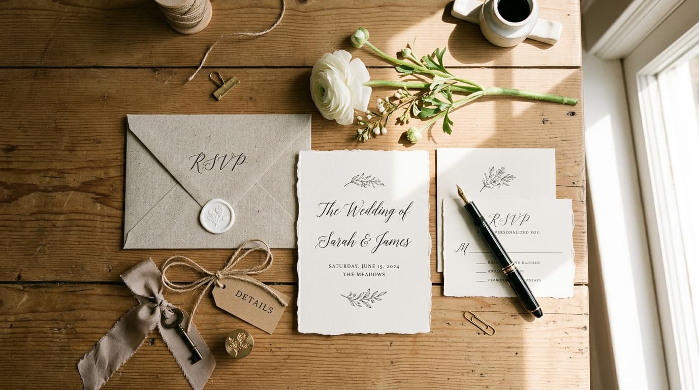 An event coordinator reviewing a digital RSVP guest list spreadsheet alongside printed event invitations and floor plans.