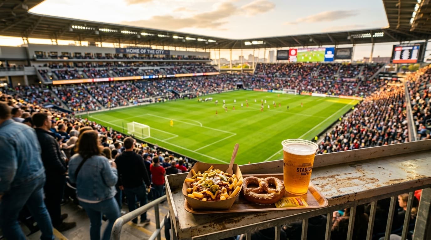 Crowd of sports fans filling stadium seats during a live spectator event