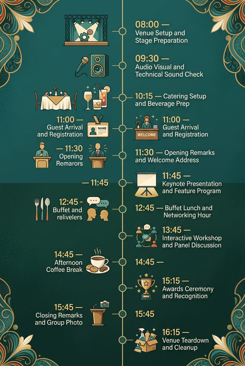 Basic Event Timeline Template (Free Guide & Schedule) — visual timeline