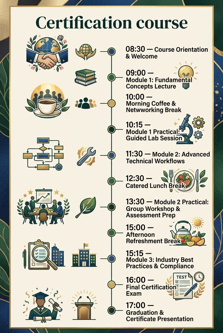 Certification Course Timeline Template (Free Schedule) — visual timeline
