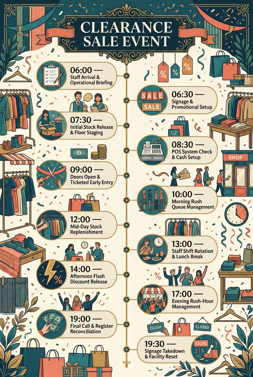 Clearance Sale Event Timeline Template & Guide — visual timeline