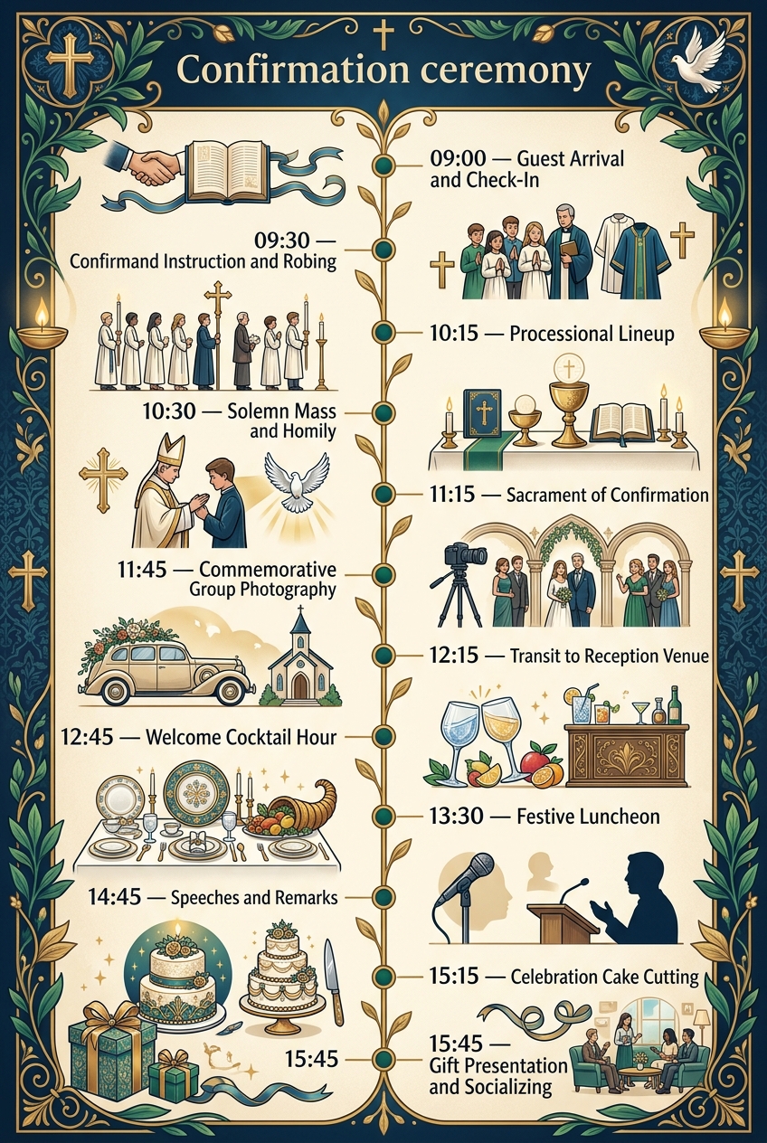 Confirmation Ceremony Timeline Template (Free Schedule) — visual timeline
