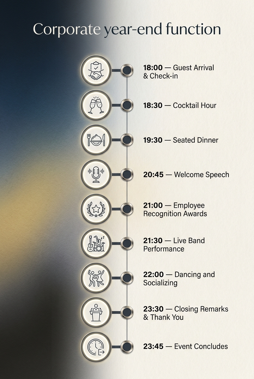 Corporate Year-End Function Timeline: A Stress-Free Guide — visual timeline