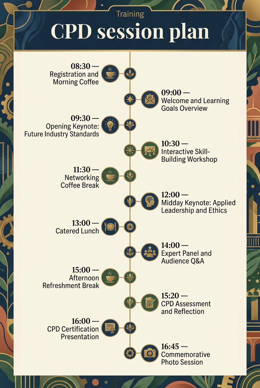 CPD Session Plan Template (Free Schedule & Guide) — visual timeline