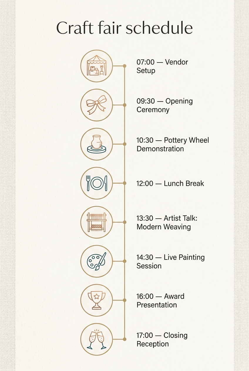 Craft Fair Schedule: A Proven Timeline for Success — visual timeline