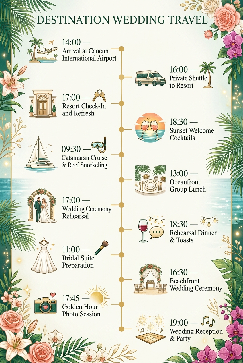 Destination Wedding Travel Timeline (Free Guide & Schedule) — visual timeline