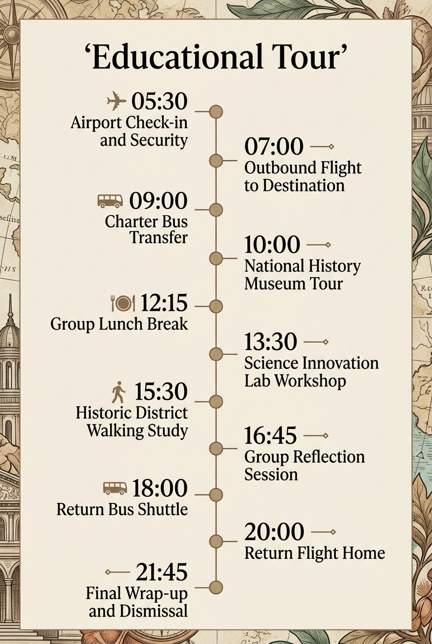 Educational Tour Timeline Template (Free Guide) — visual timeline