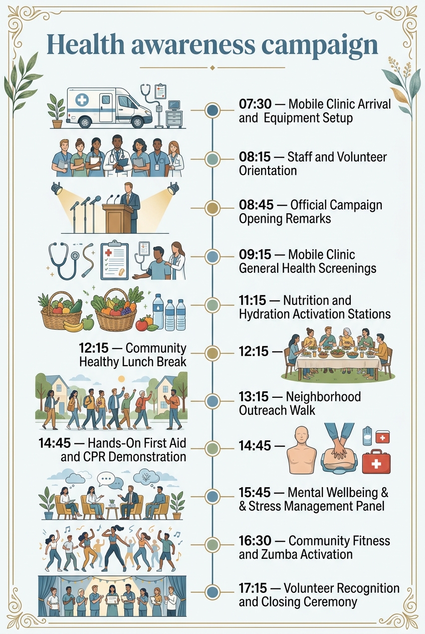 Health Awareness Campaign Timeline Template & Guide — visual timeline