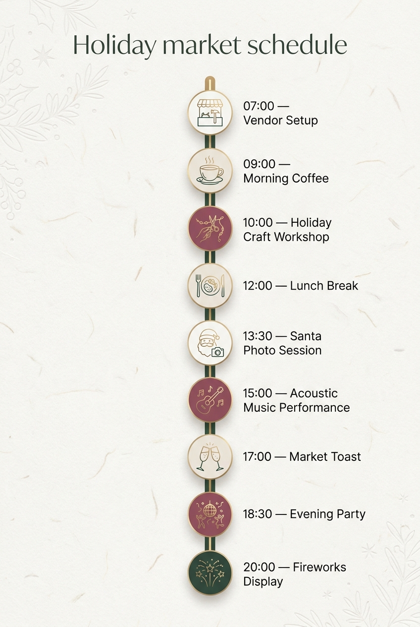 Holiday market schedule: A Proven Guide for Event Success — visual timeline