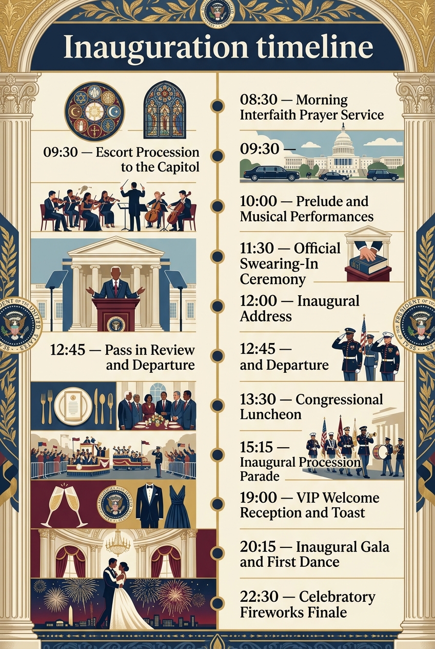 Inauguration Timeline: Complete Schedule & Event Guide — visual timeline