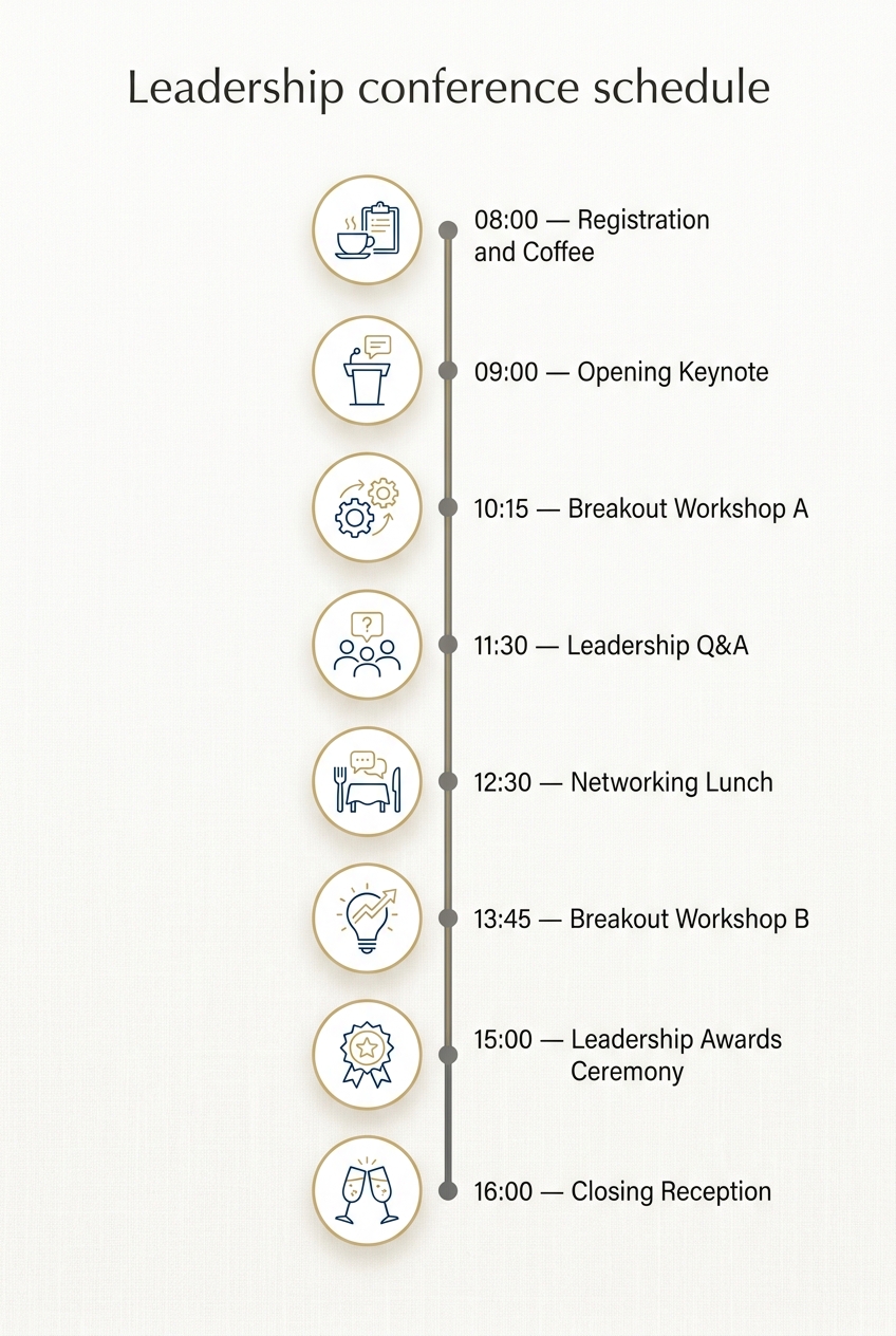 Leadership conference schedule: A Proven Blueprint for Success — visual timeline