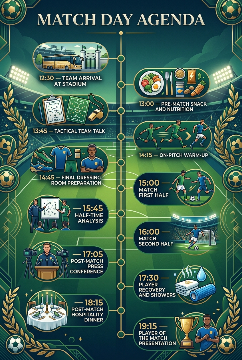 Match Day Agenda Template: Free Schedule & Guide — visual timeline
