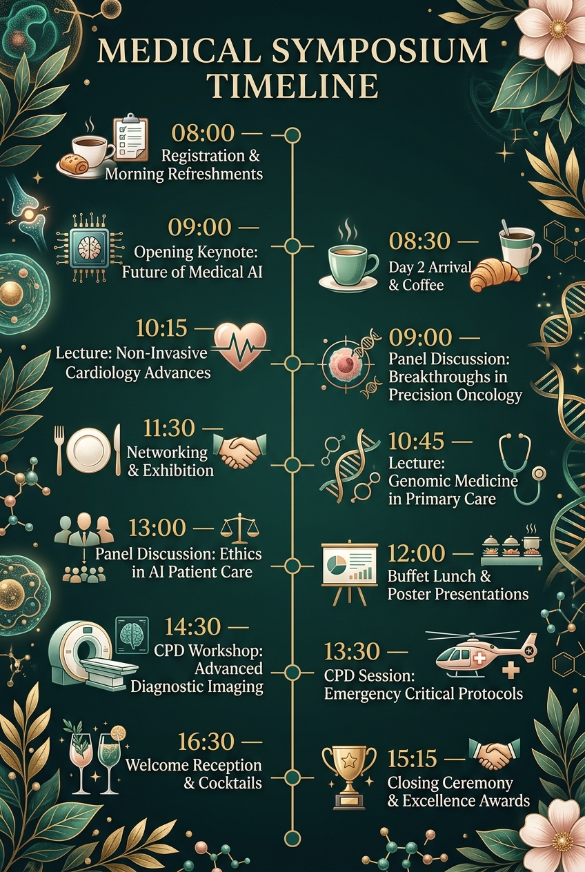 Medical Symposium Timeline Template (Free Schedule) — visual timeline