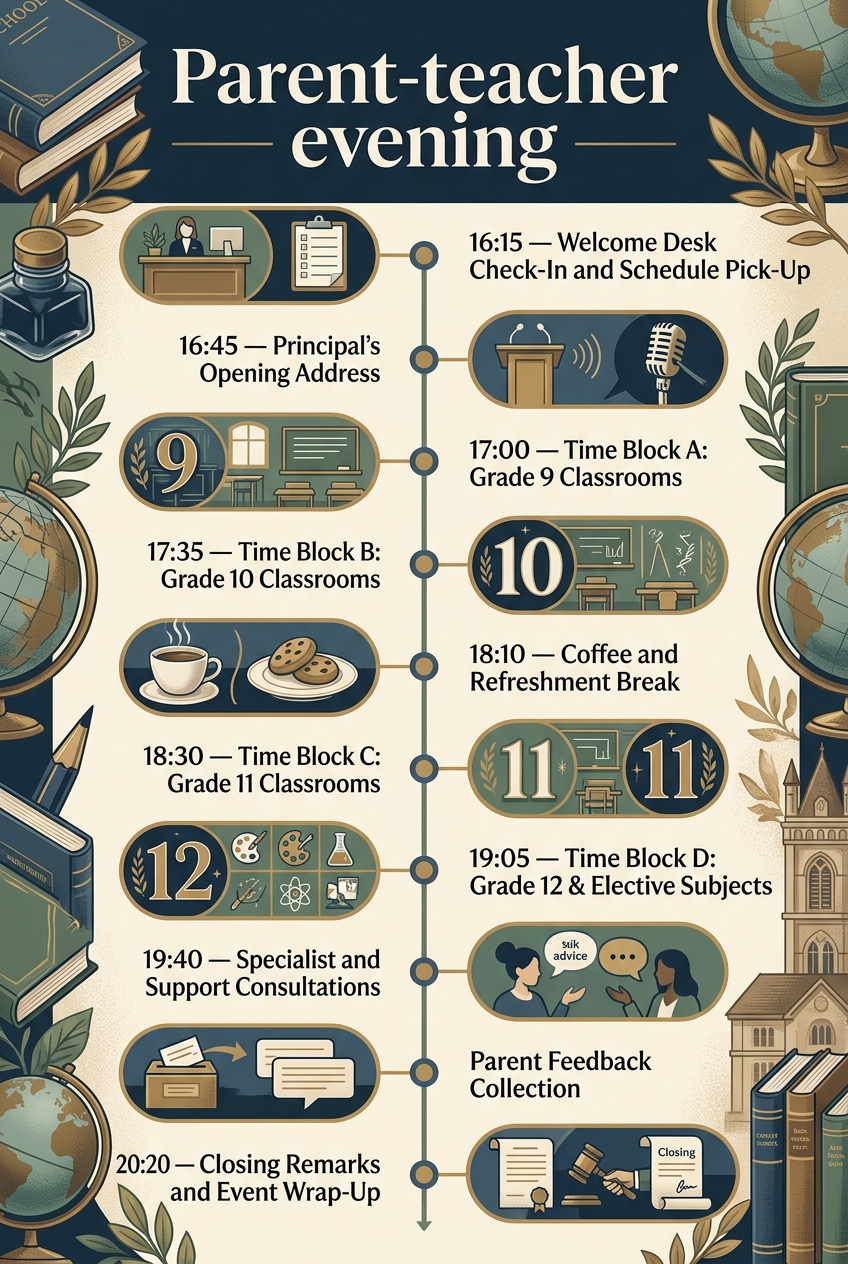 Parent-Teacher Evening Timeline Template & Guide — visual timeline