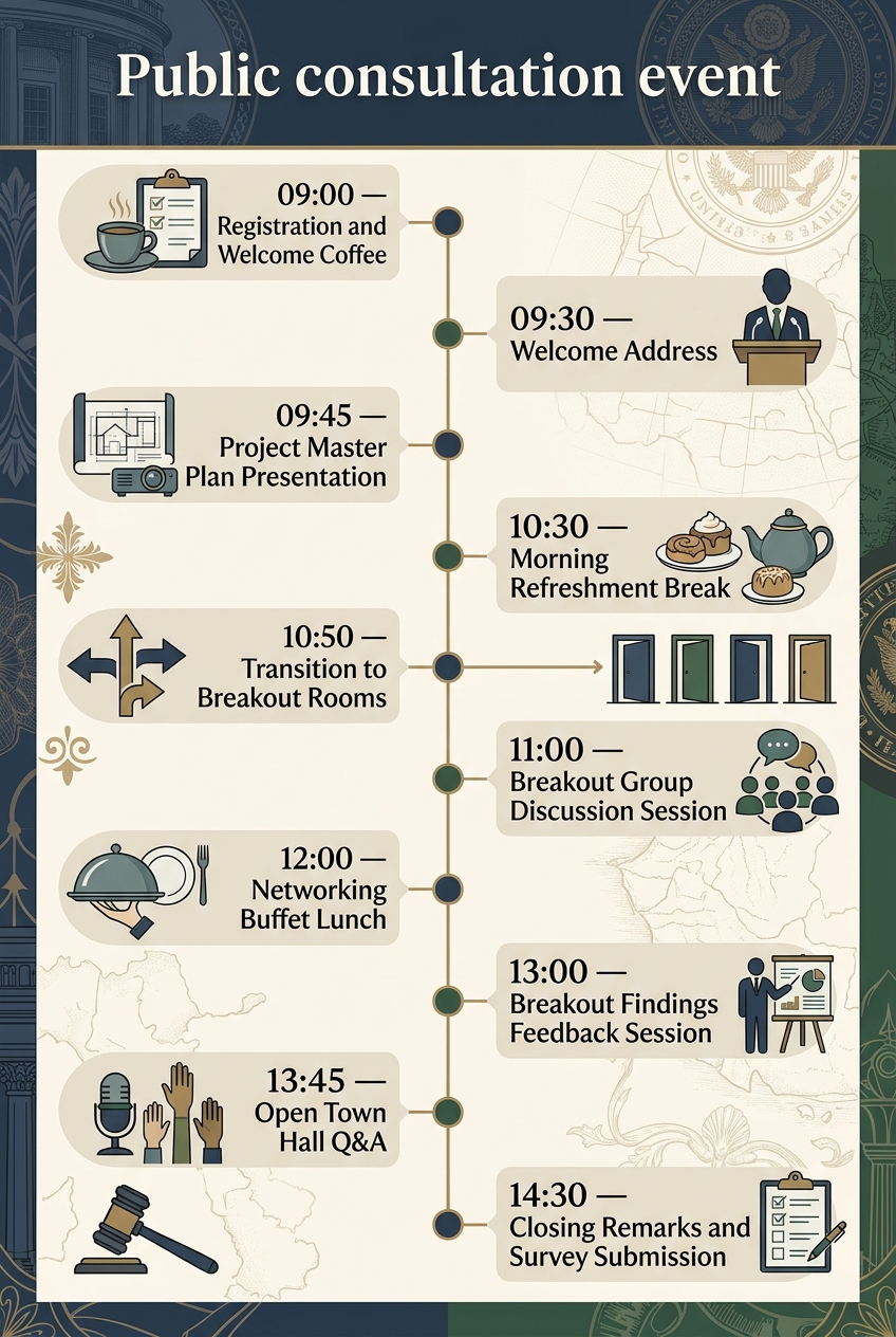 Public Consultation Event Timeline (Free Schedule & Guide) — visual timeline