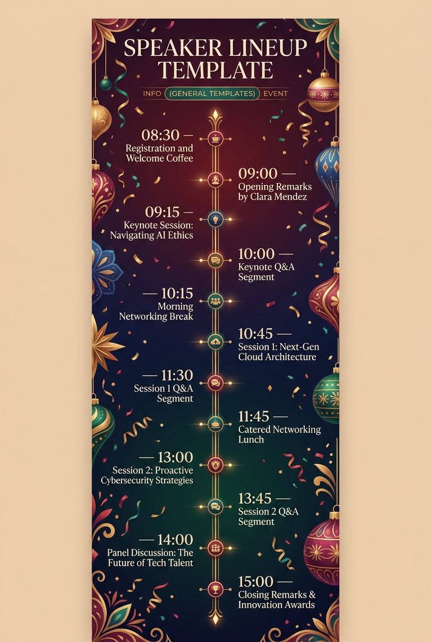 Speaker Lineup Template (Free Schedule & Agenda Guide) — visual timeline
