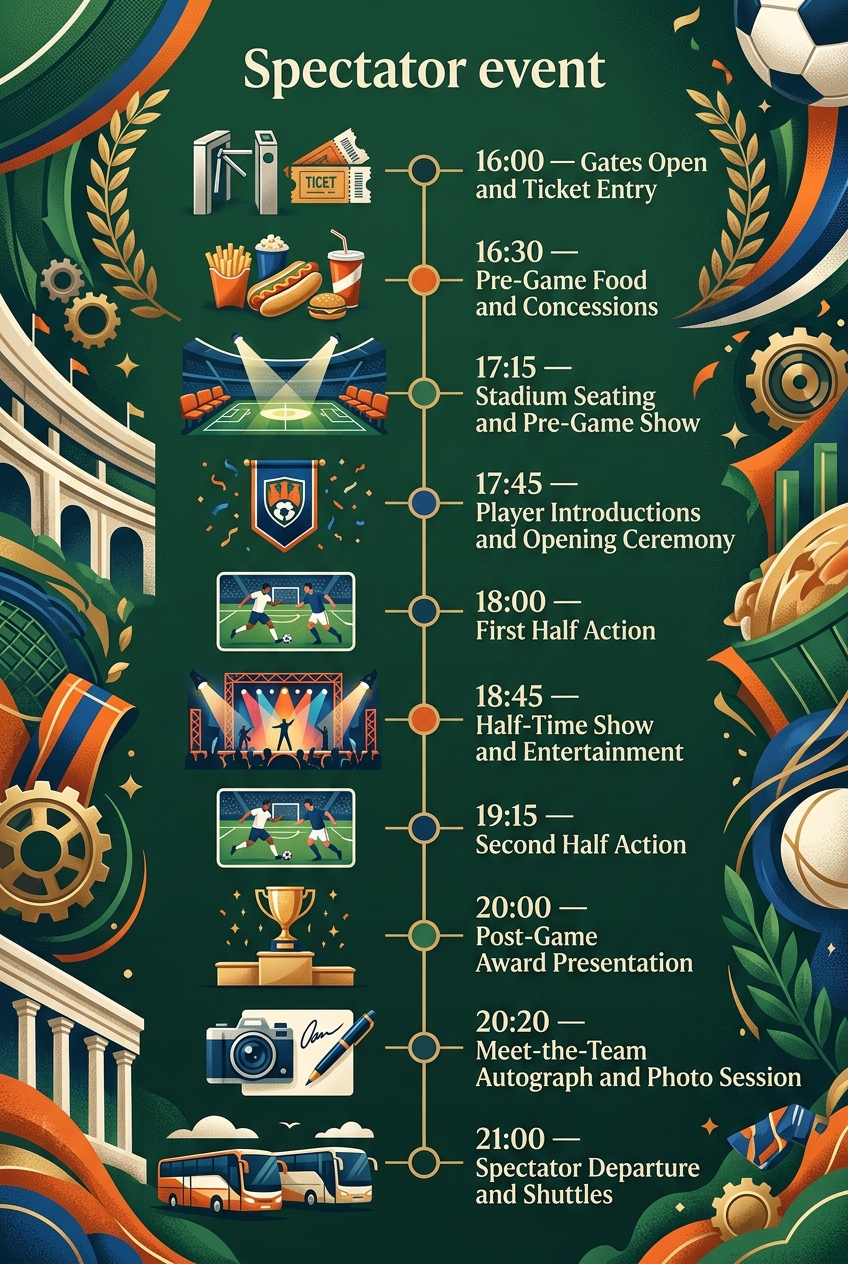 Spectator Event Timeline Template (Free Schedule & Guide) — visual timeline