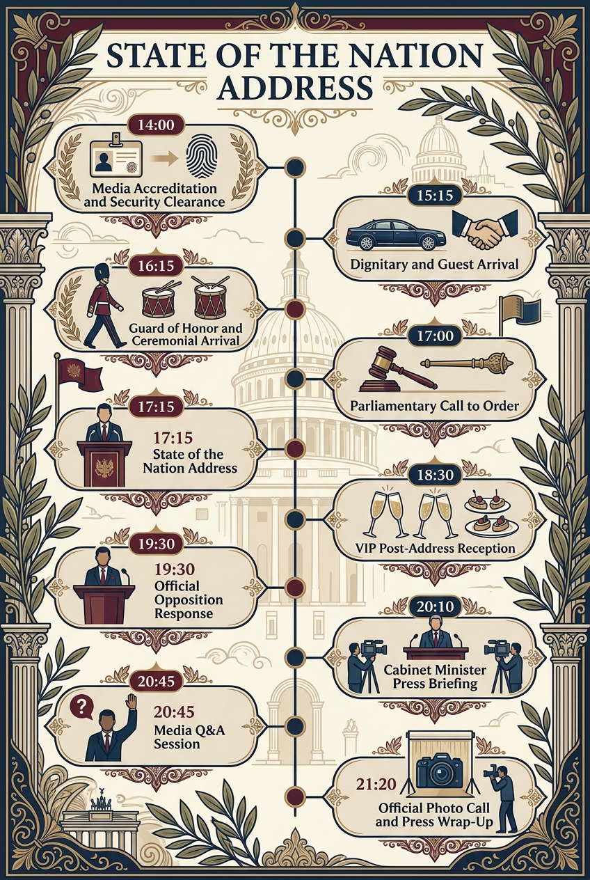 State of the Nation Address Timeline Template (Free Schedule) — visual timeline