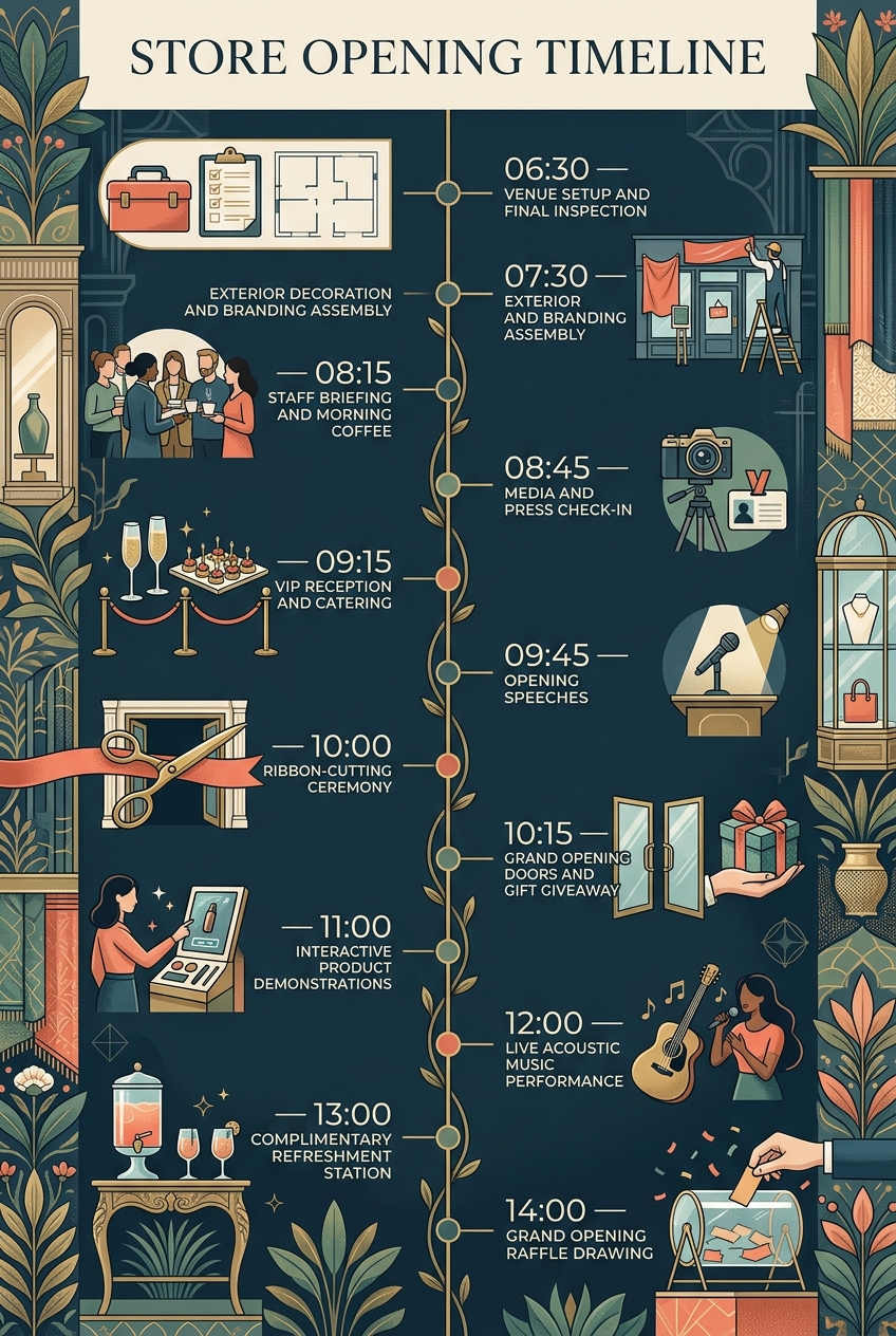 Store Opening Timeline Template (Free Schedule & Guide) — visual timeline