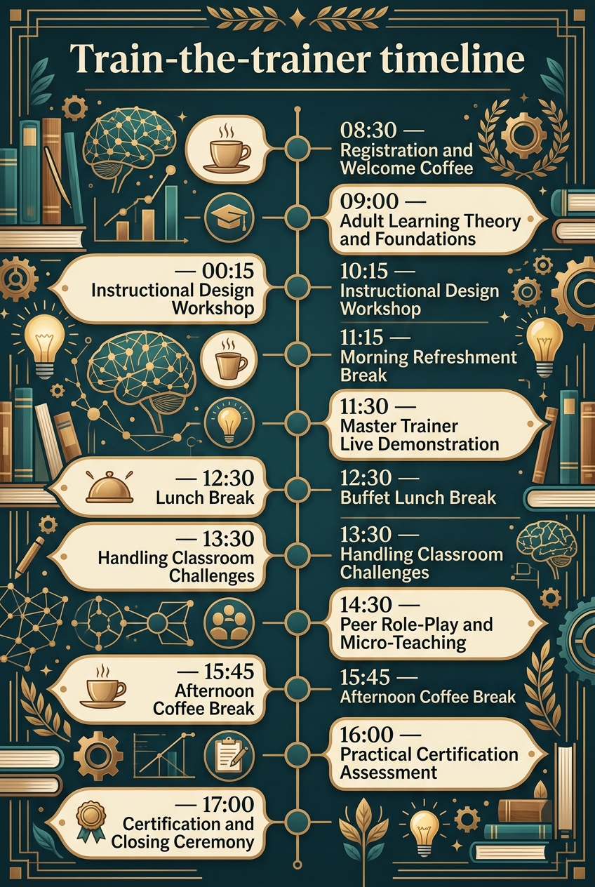 Train-the-Trainer Timeline Template (Free Agenda & Guide) — visual timeline
