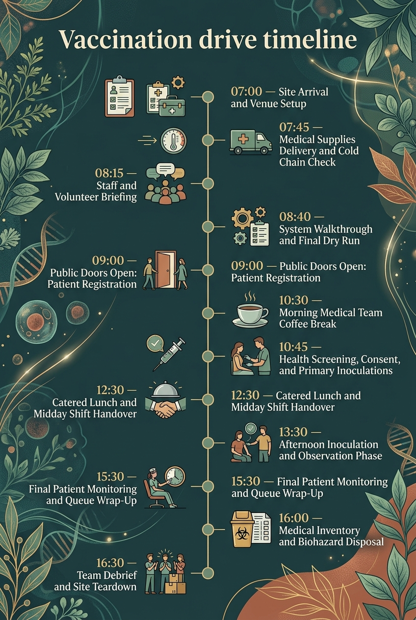 Vaccination Drive Timeline Template (Free Schedule) — visual timeline