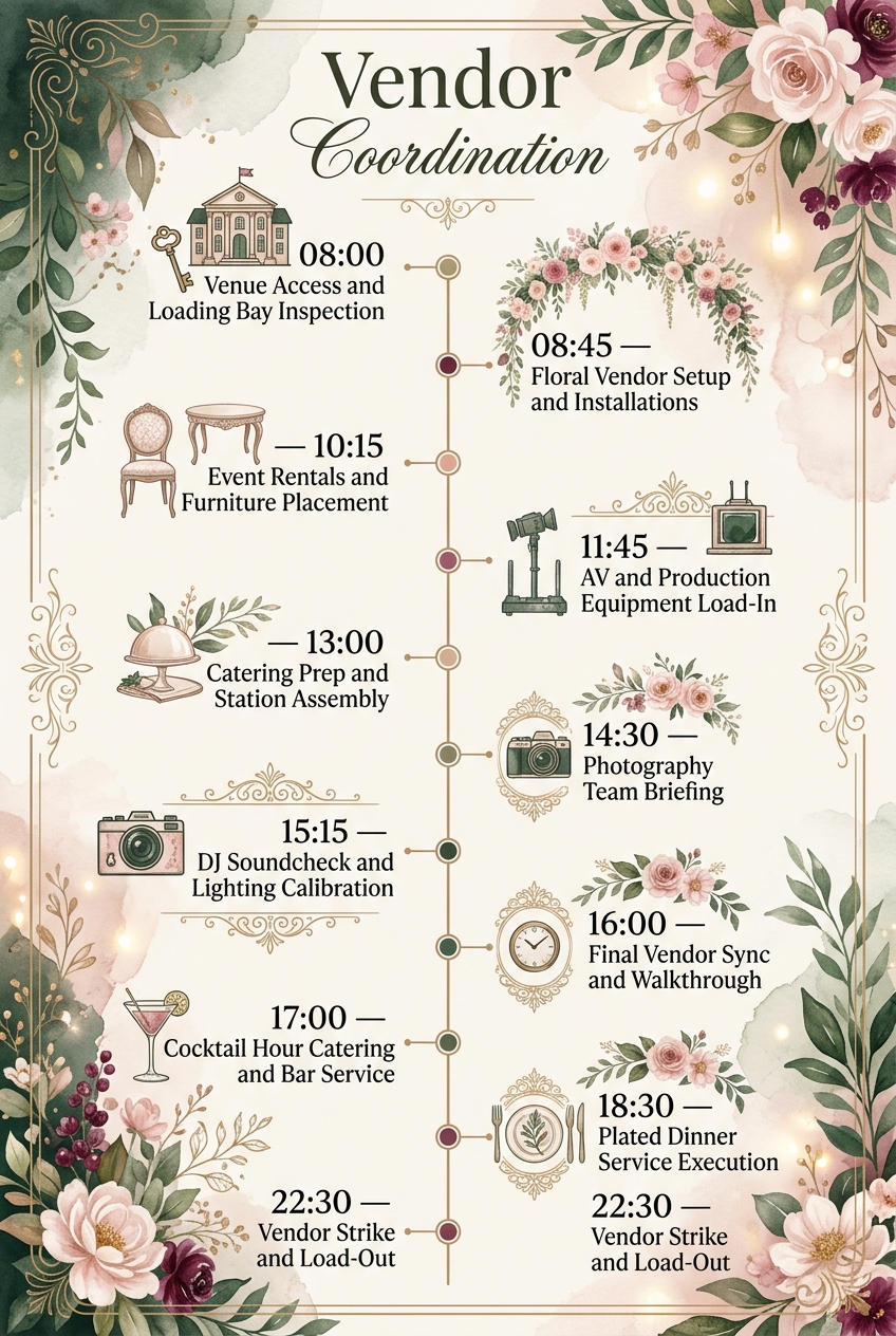 Vendor Coordination Timeline: Free Master Schedule Template — visual timeline