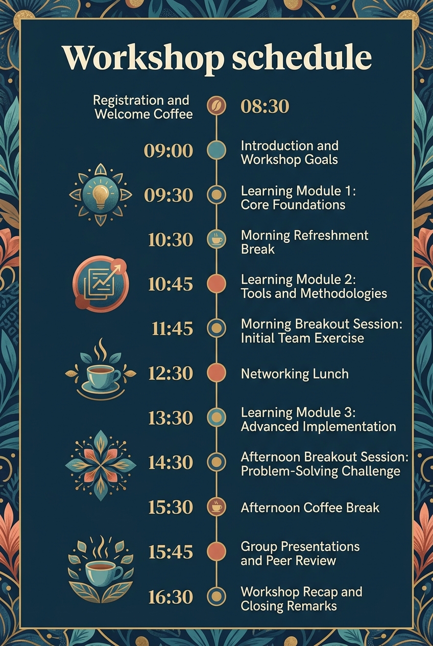 Workshop Schedule Template (Free Agenda & Guide) — visual timeline